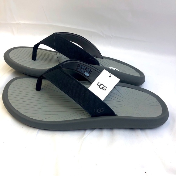 UGG Shoes Ugg Brookside Ii Flip Canvas Mens Size 3 Black Gray Flip